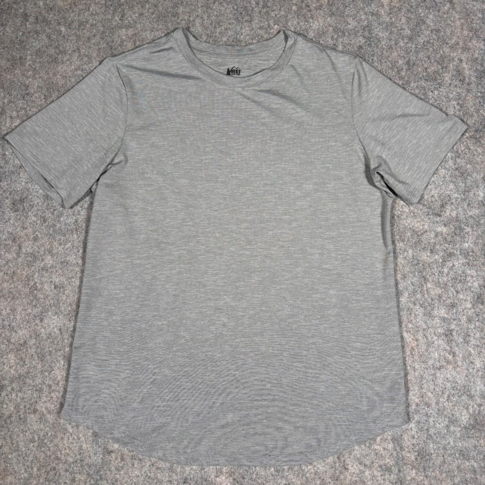 REI Co-op Sahara T-Shirt Mens S Grey Hiking Active Heathered Performance s/s